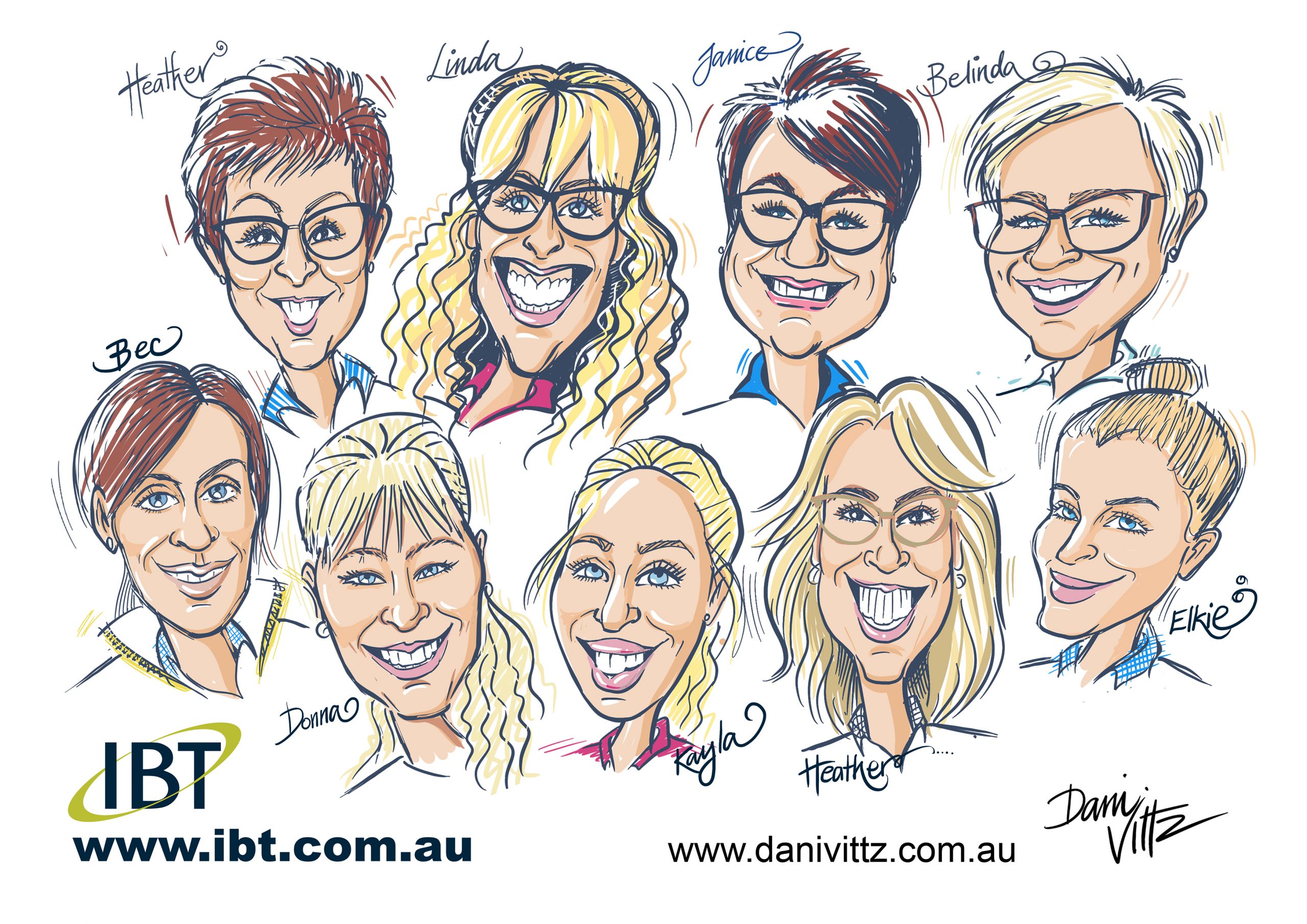 Digital Caricature created as a marketing tool for IBT at the Henty Field Days in 2019