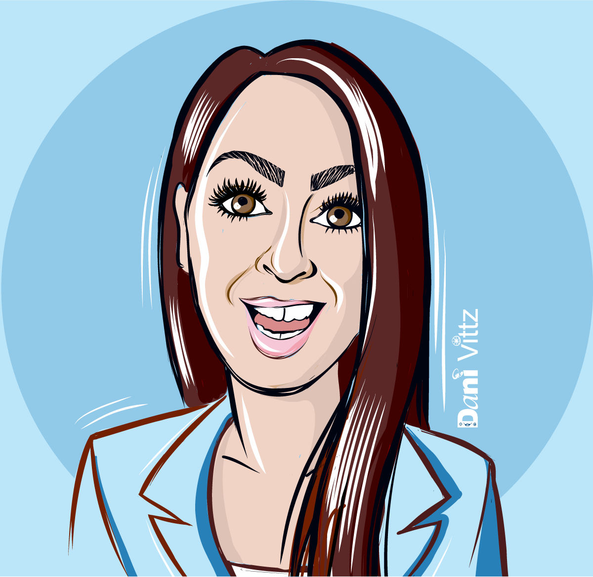 Vector Caricature of Maria Zee