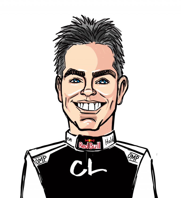 Red Bull Driver Caricature
